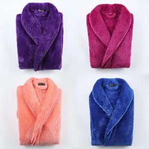 극세사 커플 가운 호텔 홈웨어 벨벳 샤워 겨울 롱 와플