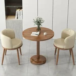 2인 식탁 세트 티 카페 원목 의자 원형 주방  테이블  원룸