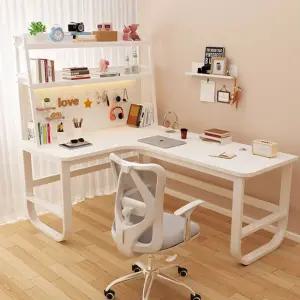 기억자 책상 모서리 화이트 L자 왼쪽 사무용 학생 코너