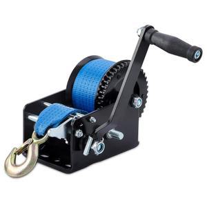 [미국배송] 스파크위즈 보트 트레일러 윈치 핸드 3200파운드 헤비 듀티 후크 10M(33피트) 폴리에스터 스트랩 크랭크 윈치 ATV 보트용 양방향 래칫 수동
