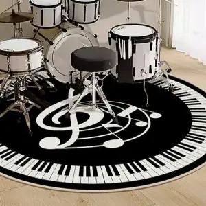 특이한 러그 피아노 음표 카펫 드럼 건반 음악