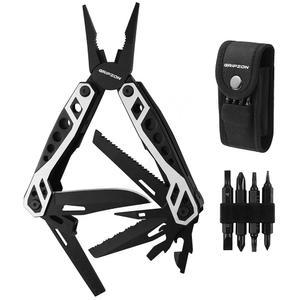 [미국배송] 그립존 멀티툴 플라이어 셀프 잠금 및 칼집이 있는 21-IN-1 멀티 툴 스테인리스 포켓 나이프 드라이버 EDC 야외 생존 캠핑 하이킹 간단한 수리 장비 선물로 완벽합니다