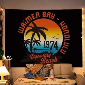 [하프클럽/알티피아]쿨샵 야자수비치 인테리어 벽포스터 패브릭 가림막