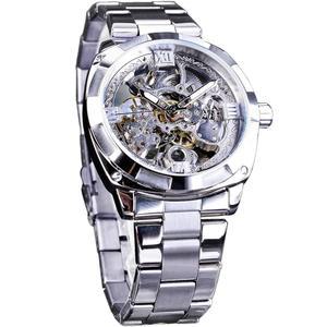 포시닝 남성용 럭셔리 스켈레톤 시계, 사각 베젤 손목시계가 있는 카빙 할로우 41mm 빅 다이얼, 자동 바람 기계식 시계