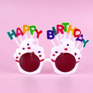 컵케이크 생일 선글라스 화이트 파티용 생일파티 액세서리 (WFJ6V02)