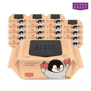 시그니처 미스터펭 피치 물티슈 70매 20팩 (70g) 슈퍼대디 물티슈 447221