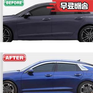 기아 K5 2021-2026 DL3 ABS 블랙 크롬 방수 도어 윈도우 바이저 벤트 쉐이드 햇빛 가리개 비 차량용