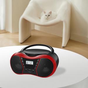 시디플레이어 FM 라디오 블루투스 호환 CD 플레이어 붐박스 USB 포트 스테레오 사운드 스피커 Aux 입력 및 3 5mm 헤드폰