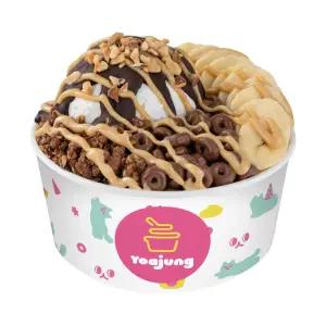 [요아정] 달콤활력그릭조합 고단백 그릭요거트+초코쉘+초코그래놀라+초코링+바나나+땅콩버터+아몬드분태