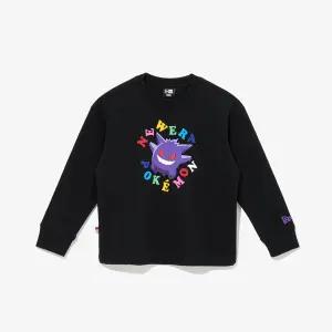 포켓몬 컬러 레터 팬텀 롱 슬리브 티셔츠 블랙 13965962