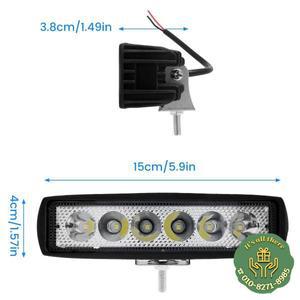 12V 자동차 LED 라이트 바 18W 6000K IP67 방수 슈퍼 밝은 자동차 LED 작업 조명 헤드 라이트 DRL 운전 알