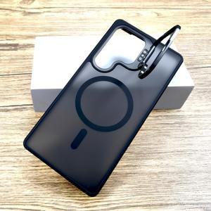 삼성 갤럭시 S25 울트라 플러스 FE A56 충격 방지 아머 무광 케이스 (맥세이프 스탠드 커버)