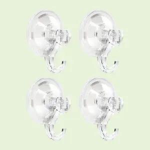 4P 흡착식 후크고리 다용도걸이 벽걸이 다용도 옷걸이 주방후크 소품걸이 무타공걸이 욕실후크 흡착훅