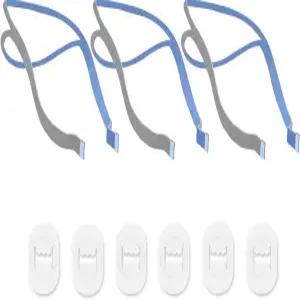 P10 비강 베개 마스크 스트랩과 호환 교체용 헤드기어에는 초탄성 스트랩 3강아지 조절 집게 6개(3팩)가