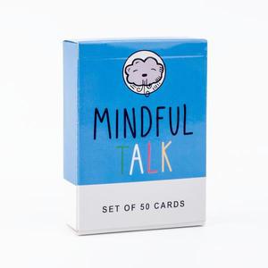 Mindful Talk 보드 게임 세트 50 장의 카드 놀이 파티 용품 전략 8.9x6.3cm 심플 플레이