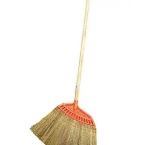 고품질 나무 갈대 비 실내외 겸용 빗자루 교실 청소용 비틀림 방지 (WFK6O7C)
