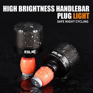 ESLNF 조정 가능한 자전거 핸들 바 라이트 - MTB/도로 야간 주행 안전 경고 램프 방수 USB 충전식 사이클링