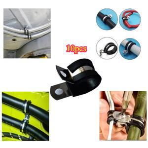 10PCS URABLE 케이블 클립 라이닝 패스너 클램프 피팅 고무 하드웨어 고정 전기 호스 금속 파이프 장착 배선