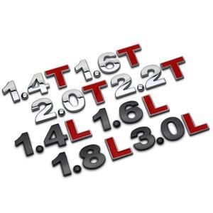 자동차 변위 스티커 3D 금속 1.0 1.2 1.4 1.6 1.8 2.0 2.5 2.8 3.0 L T 볼륨 로고 뒷 트렁크 터보 엠블럼