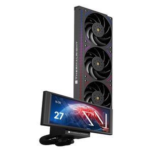 Thermalright Trofeo Vision 360 ARGB 블랙 CPU AIO 쿨러, 6.86인치 LCD 롱스크린 고성능 360mm 수냉식 라디에이터, 1280x480 해상도의 IPS 화면, AM4 / AM5, 인텔 LGA1851 1700용