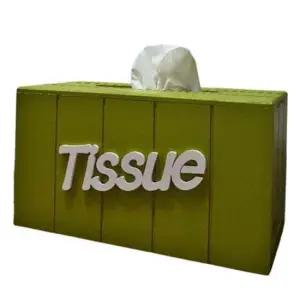 라인 각티슈 케이스(그린) 커버 화장지 휴지 디스펜서 원목 우드 나무