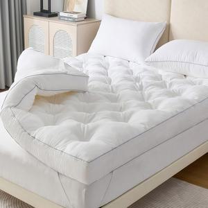 허리 를 위한 쇼렌 5인치 메모리 폼 매트리스 토퍼 킹, 엑스트라 두꺼운 젤 침대 토퍼, 부드러운 푹신한 지지 압력 패드, 80인치 x78