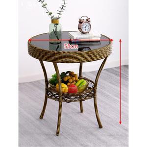 원형 심플 책상 라탄 테이블 등나무 창가 식탁 베란다 소형 티테이블