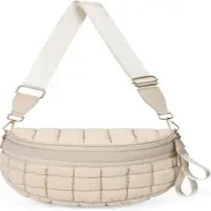 두이지프 퍼퍼 크로스바디 범백 퀼팅 체렉 여성용 오버사이즈 패니 팩 데일리 사용 가능