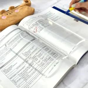 책모양 아크릴 문진 투명 소형 북모양 문서 정리 도구 (WFK9KMS)