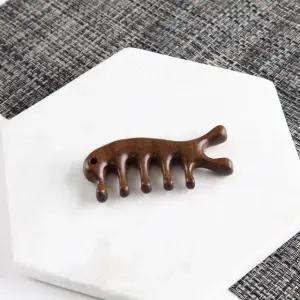 우드 지압 머리 두피괄사 리프팅 승모근 마사지 괄사 (WFK931B)