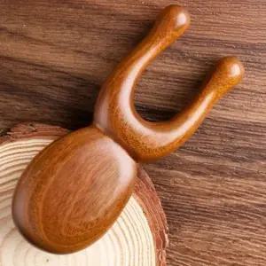 고품질 원목 지압 빗 우드 브러시 마사지 미용 헤어 두피관리 (WFK9FKL)