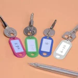 칼라 네임택 키홀더 이름표 열쇠고리 단체 키링 (WFK9FD1)