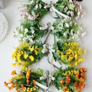 조화가랜드 4컬러 1P 조화 가랜드 인조꽃 벽장식소품 WA39354