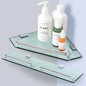 그린 욕실코너선반 삼각 화장실모서리 강화유리 틈새 WA47160