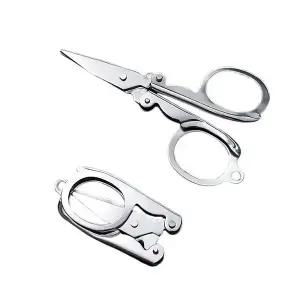 고품질 접이식가위 휴대용 접이식 미니가위 다목적 낚시 캠핑 가위 (WFK9GRT)