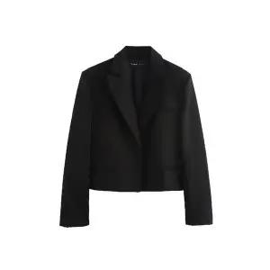 여성 오늘도예쁜 정장 자켓 추동 스트리트 쇼트 코트 OOTD4