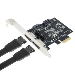 넥시 SATA3 PCI-E 2포트 HDD SSD 확장 슬롯 내장형 eSATA 컴퓨터 데스크탑 PC / SATA PCI 카드 WISENX316