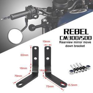 혼다 Rebel 500 CMX 300 2017 2022 핸들바 백미러 사이드 스포트라이트 브래킷 마운트 클램프 거치대 악세