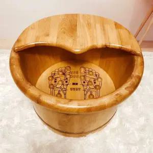 습식족욕기 족욕통 가정용 편백나무 원형 족탕 이동식