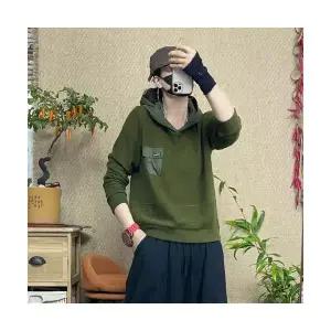 EAMT 여성 폴라폴리스 후드 겨울 빈티지 슬림핏 풀오버 YJ4