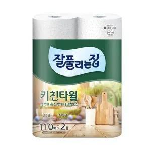 잘풀리는집 키친타올 110매 2롤 (WA06116)