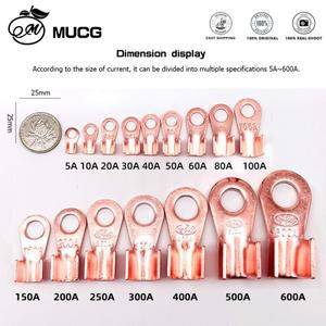 OT 5A~600A 링  원형 구리 압착 단자 M6 M8 M10 M12 와이어 전기 스위치 연결 케이블호환  러그 커넥터