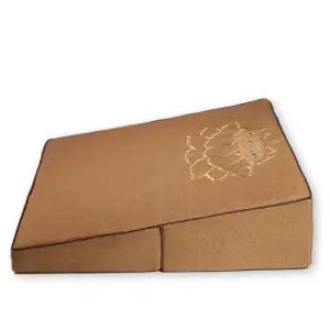 휴대용 명상 쿠션 린넨-갈색-60x60cm 사찰 비스듬한 패드 절방석 무릎