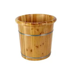 나무 족욕통 히노끼 스파 욕실 바가지 세숫대야