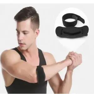 헬스 배드민턴 암슬리브 팔꿈치 테니스 보호대 블랙 (WFKAEYS)
