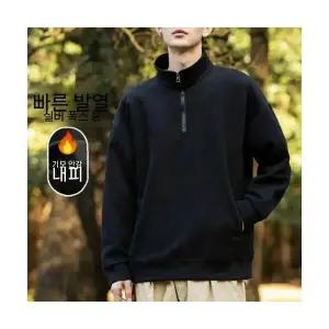 원더우면 남성 추동터틀넥 집업 기모 맨투맨 보온 야상 점퍼 OPH4
