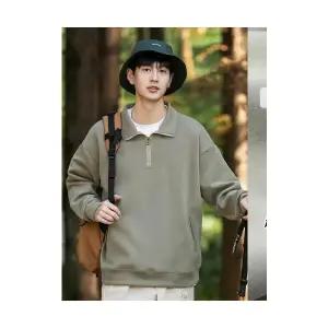 키체샵 남성 야상사파리 추동터틀넥 집업 기모 맨투맨 보온 야상 점퍼 HO4