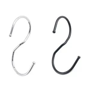 블랙크롬 봉 S자고리 걸이 후크 10개