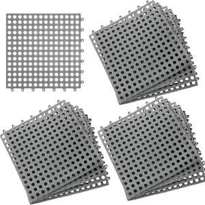 PEFECOP 모듈식 연동 쿠션 16팩 12인치 x 배수 타일, 바닥재용 미끄럼 방지 풀 욕조 배수, 샤워, 주방 등을 위한 부드러운 PVC 스플라이싱 방수 매트