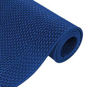 비미티 미끄럼 방지 PVC 배수 바닥 매트, 3피트 x 10피트 중공 실외 수영장, 샤워, 욕실, 차고, 주방 및 파티오, 파란색용 상업용 피로 고무 매트